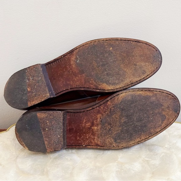 Vintage Bragano Mens Italian Leather Tassel Loafers Dress Shoes 10M - Picture 7 of 16